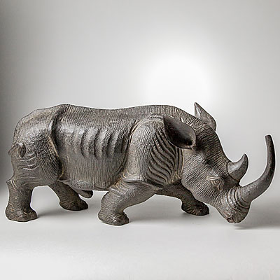 LARGE SCULPTED RHINO