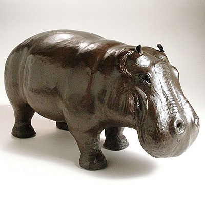 LARGE LEATHER HIPPO