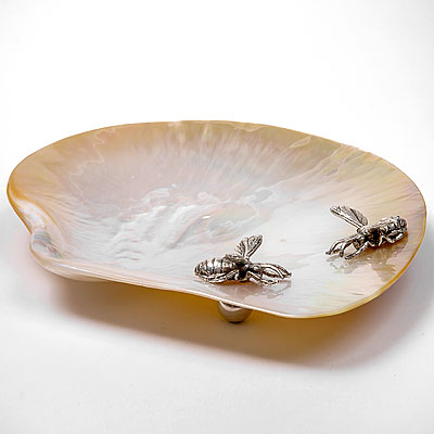 MOTHER OF PEARL BEE PLATE
