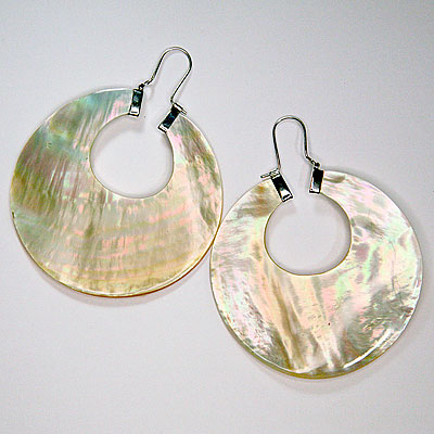 MOTHER OF PEARL SHELL EARRINGS