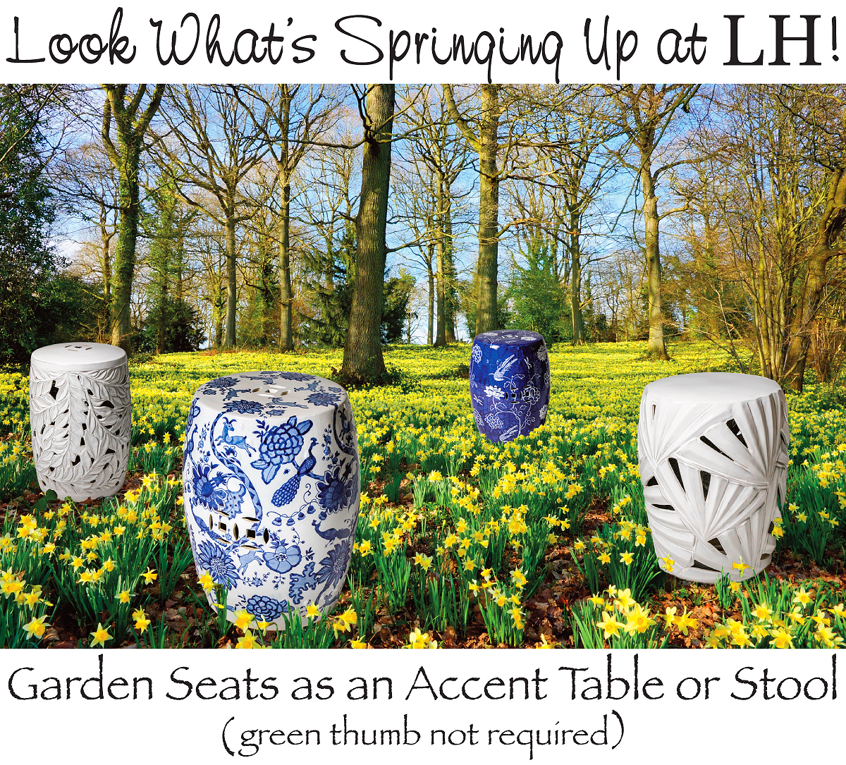 Garden Seats as an Accent Table or Stool
