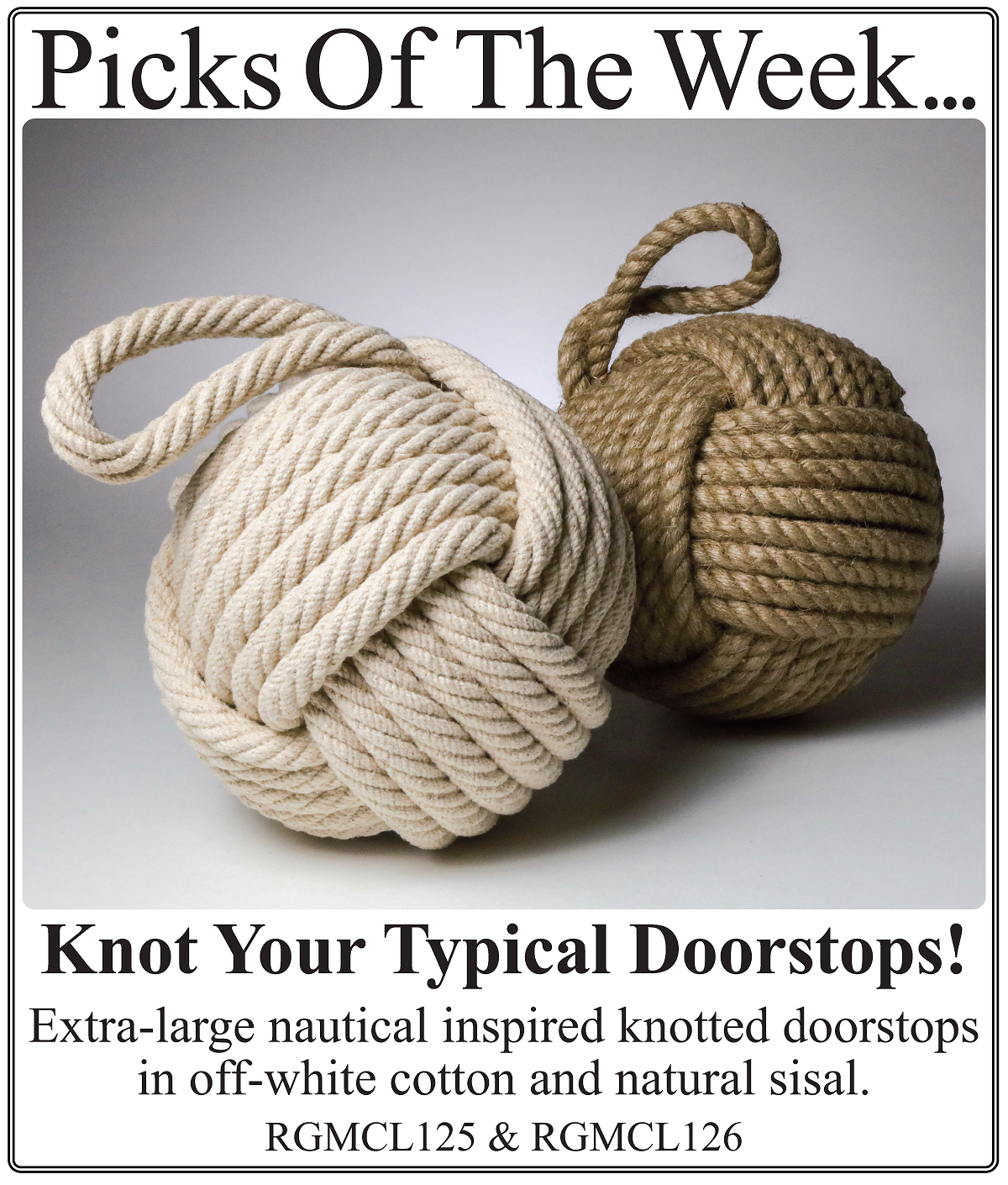 Knot Your Typical Doorstops at LindaHorn.com
