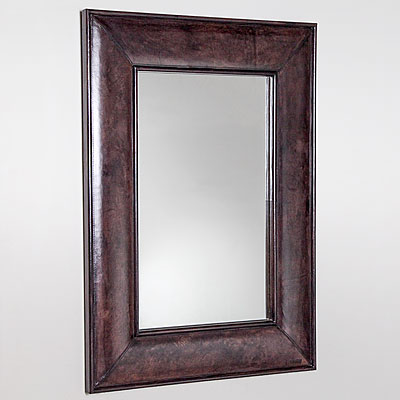 LEATHER FRAMED MIRROR