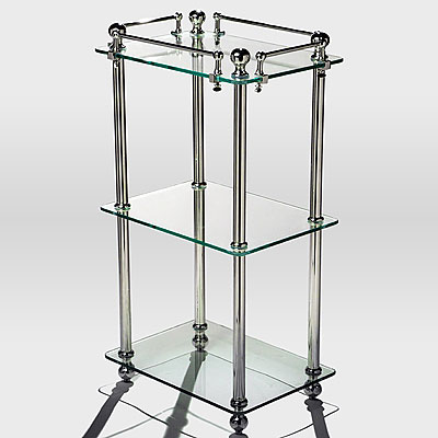GLASS & CHROME TABLE