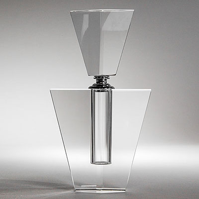 TRIANGULAR GLASS PERFUME BOTTLE