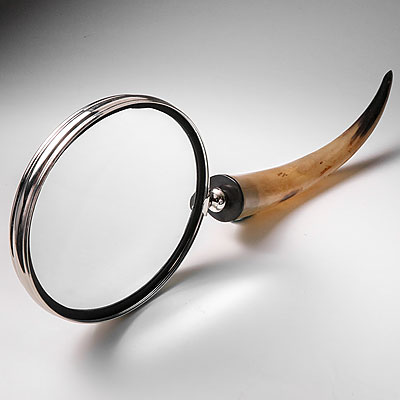EXTRA LARGE MAGNIFIER W/ HORN HANDLE