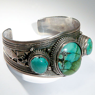 TURQUOISE & SILVER CUFF BRACELET
