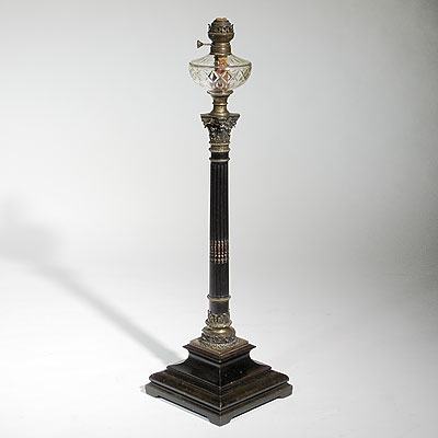 FRENCH BRONZE OIL LAMP