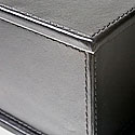 BLACK LEATHER TABLE BOX