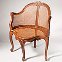 CANED CORNER CHAIR