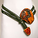 GERDA AMBER & LEATHER BELT