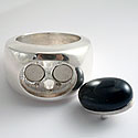SILVER & ONYX BAND RING