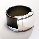 RUBBER & SILVER RING