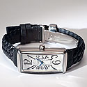 WOVEN LEATHER & SILVER WATCH