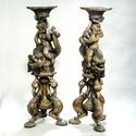 CARVED WOOD STANDS