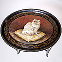 LACQUERED CAT TRAY