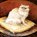 LACQUERED CAT TRAY